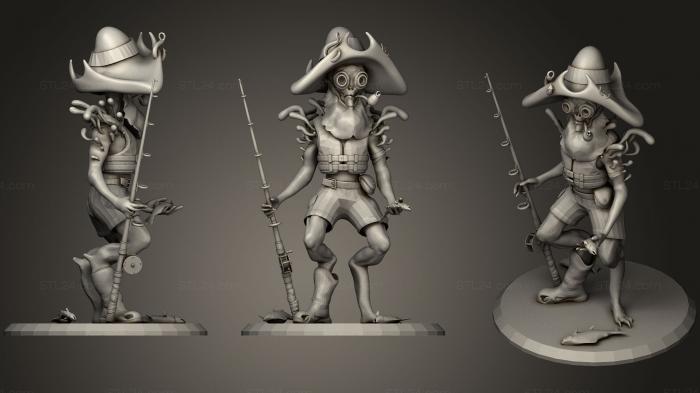 Figurines simple (Fisher Man, STKPR_0468) 3D models for cnc